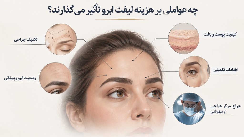 چه عواملی بر هزینه لیفت ابرو تأثیر میگذارند؟