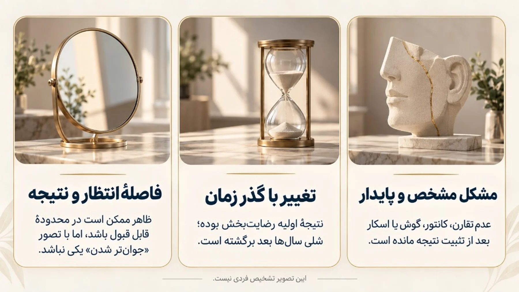 تغییر طبیعی نتیجه با شکست جراحی یکی نیست